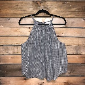 High neck gingham tank!